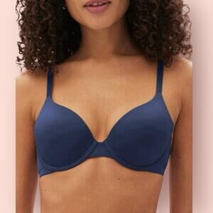Gap Body Womens Everyday Essentials T-Shirt Bra Navy Blue Underwire 36DD NWT $42